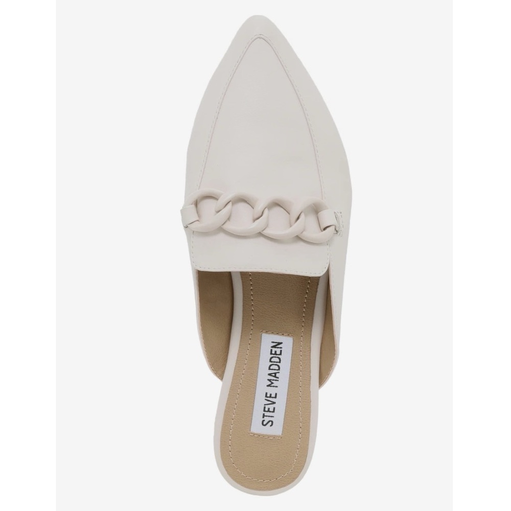 Steve Madden Levity Mule Chain Feature Pointed Lo… - image 3
